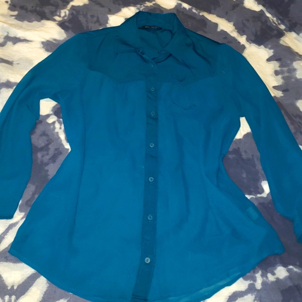 American Eagle Sheer oversized blouse